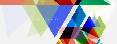 Mozaik üçgenler geometrik arkaplan. Tekno veya iş konsepti, duvar kağıdı, afiş, arkaplan, iniş sayfası deseni