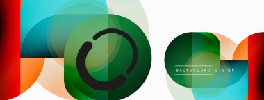 Yaratıcı geometrik duvar kağıdı. Asgari çember üçgen ve kare çizgi soyut arkaplan. Duvar kağıdı afişi veya iniş sayfası için vektör illüstrasyonu