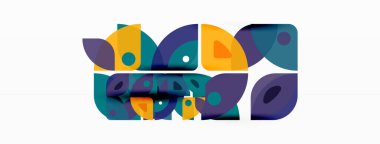 Çizgiler, kareler, daireler ve üçgenler. Duvar kağıdı, pankart, arkaplan, sunum veya iniş sayfası için Geometrik soyut arkaplan