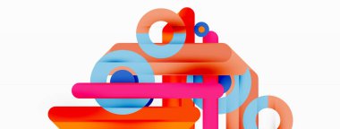 Yaratıcı geometrik duvar kağıdı. Küçük çizgiler ve çember arkaplanı