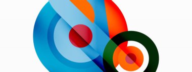 Duvar kağıdı, afiş, arkaplan için halkalar ve daireler geometrik soyut arkaplan