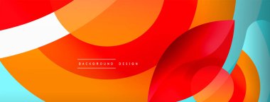 Yaratıcı geometrik duvar kağıdı. Asgari soyut arkaplan. Duvar kağıdı arkaplanı veya iniş sayfası için daire dalga ve yuvarlak şekiller kompozisyon vektör çizimi