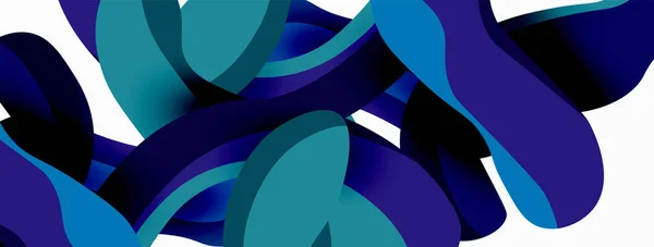 創造的な幾何学的な壁紙 スプラッシュ液体波流体形状の背景 バナー 背景や着陸のためのテクノビジネステンプレート — ストックベクタ