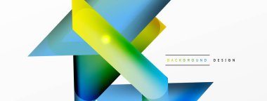 Dinamik 3d geometrik soyut arkaplan. Üçgenler ve diğer basit formlar. Duvar Kağıdı, Sancak, Arkaplan, Kart, Kitap İllüstrasyonu, İniş Sayfası