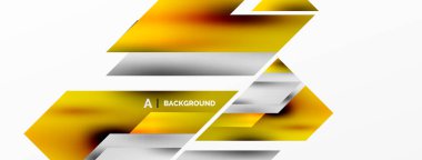 Modern trend minimalist soyut arka plan. Geometrik desen tasarımı, 3 boyutlu ve gölge efektleri. Vektör İllüstrasyonu