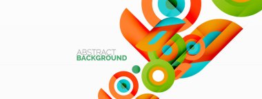 Duvar kağıdı, afiş, arkaplan için halkalar ve daireler geometrik soyut arkaplan