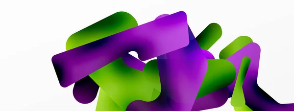Colorido Brilhante Abstrato Formas Composição Modelo Futurista Web Digital Para —  Vetores de Stock