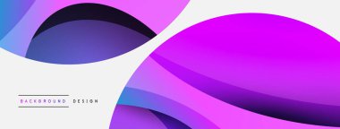 Yaratıcı geometrik duvar kağıdı. Asgari soyut arkaplan. Duvar kağıdı arkaplanı veya iniş sayfası için daire ve dalga kompozisyon vektör çizimi