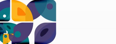 Çizgiler, kareler, daireler ve üçgenler. Duvar kağıdı, pankart, arkaplan, sunum veya iniş sayfası için Geometrik soyut arkaplan