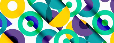 Renkli çember soyut arkaplan. Duvar kağıdı, afiş, sunum, arkaplan şablonu