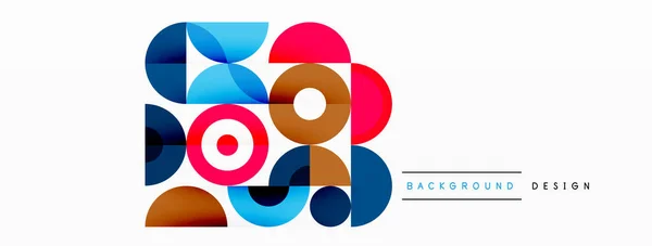 Clean Minimal Circle Background Colorful Template Wallpaper Banner Background Landing — Stock Vector