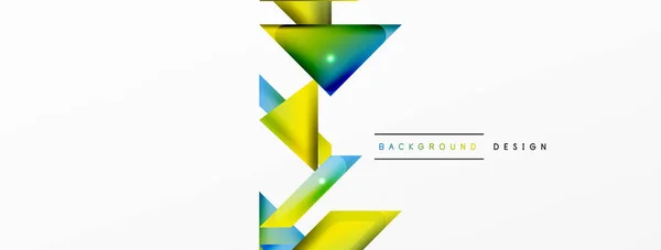 Dynamique Fond Abstrait Géométrique Triangles Autres Formes Simples Composition Illustration — Image vectorielle