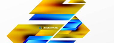 Modern trend minimalist soyut arka plan. Geometrik desen tasarımı, 3 boyutlu ve gölge efektleri. Vektör İllüstrasyonu