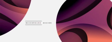 Yaratıcı geometrik duvar kağıdı. Asgari soyut arkaplan. Duvar kağıdı arkaplanı veya iniş sayfası için daire ve dalga kompozisyon vektör çizimi