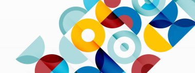 Renkli çember soyut arkaplan. Duvar kağıdı, afiş, sunum, arkaplan şablonu