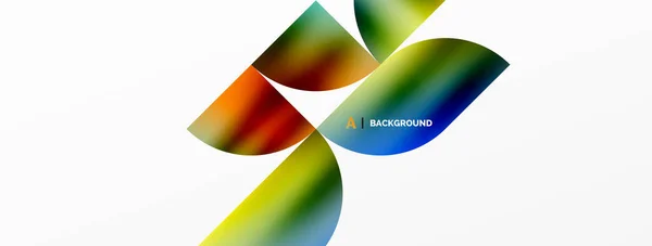 Kreis Geometrischer Hintergrund Metallische Farbe Glänzende Kreise Und Runde Formen — Stockvektor