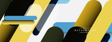 Soyut arkaplan. Yuvarlak şekiller, gri arkaplanda çizgiler. Duvar kağıdı afişi veya iniş sayfası için vektör illüstrasyonu