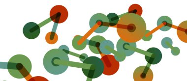 Soyut arkaplan. Yuvarlak noktalar çizgilerle birleşti. Duvar kağıdı, afiş, arkaplan veya iniş için moda tekno iş şablonu