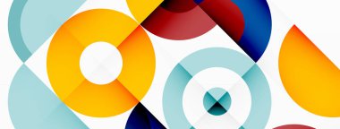 Renkli çember soyut arkaplan. Duvar kağıdı, afiş, sunum, arkaplan şablonu