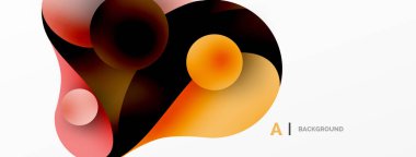 Akan geometrik şekiller, minimalist soyut arkaplanı oluşturur. Yuvarlak şekiller ve daireler. Yapay zeka teknolojisi, engelleme zinciri, iletişim için duvar kağıdı, 5G, bilim, iş