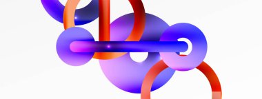 Çember bileşimi soyut arkaplan. Duvar kağıdı, afiş, arkaplan veya iniş için moda tekno iş şablonu