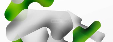 Renkli parlak soyut şekiller kompozisyonu. Duvar kağıdı, afiş, arkaplan, kart, kitap illüstrasyonu, iniş sayfası için dijital ağ geleceksel şablonu