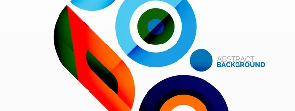 Abstrakte Runde Formen Hintergrund Minimalistische Dekoration Geometrischer Hintergrund Mit Kreisen — Stockvektor