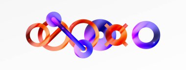 Minimum geometrik soyut arkaplan. Parlak ve parlak daire, çizgi ve yuvarlak şekiller tasarım. Duvar kağıdı, afiş, arkaplan veya iniş için moda tekno iş şablonu