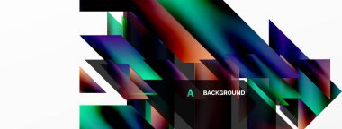 Modern trend minimalist soyut arka plan. Geometrik desen tasarımı, 3 boyutlu ve gölge efektleri. Vektör İllüstrasyonu