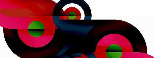 Абстрактные Круглые Формы Фона Минималистское Оформление Геометрический Фон Кругами Кольцами — стоковый вектор