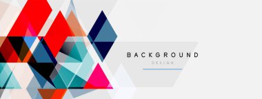 Renkli üçgen bileşimi, geometrik soyut arkaplan. Tekno veya iş konsepti, duvar kağıdı, afiş, arkaplan, iniş sayfası deseni
