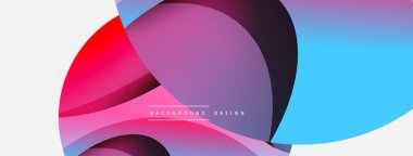 Yaratıcı geometrik duvar kağıdı. Asgari soyut arkaplan. Duvar kağıdı arkaplanı veya iniş sayfası için daire ve dalga kompozisyon vektör çizimi