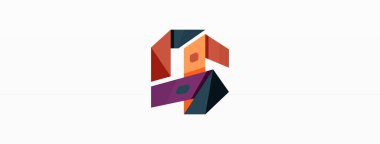 Soyut çizgi ve üçgen arkaplan. Yaratıcı geometrik soyut arkaplan. Duvar kağıdı, afiş, arkaplan veya iniş için iş şablonu