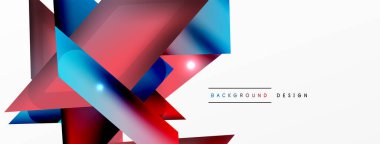 Dinamik 3d geometrik soyut arkaplan. Üçgenler ve diğer basit formlar. Duvar Kağıdı, Sancak, Arkaplan, Kart, Kitap İllüstrasyonu, İniş Sayfası