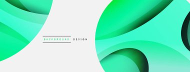 Yaratıcı geometrik duvar kağıdı. Asgari soyut arkaplan. Duvar kağıdı arkaplanı veya iniş sayfası için daire ve dalga kompozisyon vektör çizimi