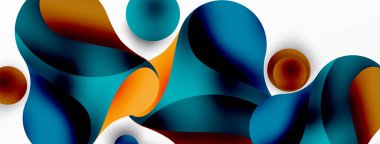 Geometrik yuvarlak şekiller ve soyut çemberler. Yapay zeka teknolojisi, engelleme zinciri, iletişim için duvar kağıdı, 5G, bilim, iş