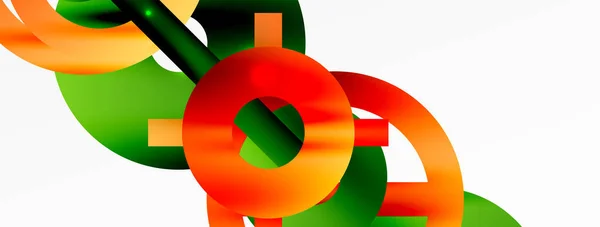 Minimaler Geometrischer Abstrakter Hintergrund Glänzende Und Glänzende Kreis Linien Und — Stockvektor