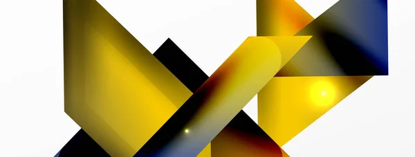 Contexte Abstrait Simple Composition Formes Géométriques Couleur Avec Effet Lumières — Image vectorielle