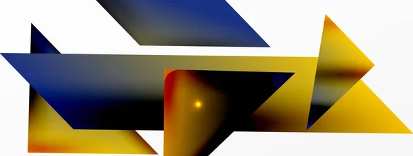 Dynamischer Geometrischer Abstrakter Hintergrund Dreiecke Und Andere Einfache Formen Zusammensetzung — Stockvektor