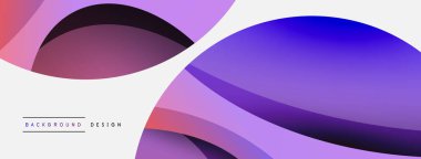 Yaratıcı geometrik duvar kağıdı. Asgari soyut arkaplan. Duvar kağıdı arkaplanı veya iniş sayfası için daire ve dalga kompozisyon vektör çizimi