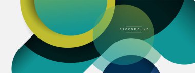 Yaratıcı geometrik duvar kağıdı. Asgari soyut arkaplan. Duvar kağıdı arkaplanı veya iniş sayfası için daire bileşimi vektör çizimi