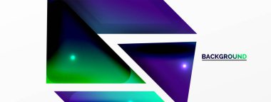 Dinamik 3d geometrik soyut arkaplan. Üçgenler ve diğer basit formlar. Duvar Kağıdı, Sancak, Arkaplan, Kart, Kitap İllüstrasyonu, İniş Sayfası