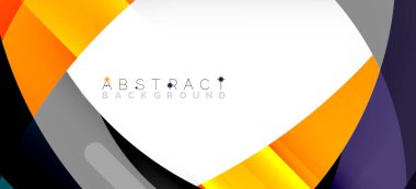 Color circle shapes, minimal geometric background. Trendy dynamic composition. Vector Illustration For Wallpaper, Banner, Background, Landing Page