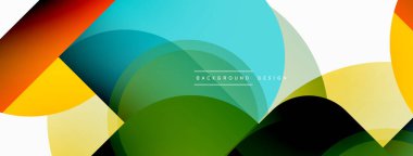 Yuvarlak üçgen çizgileri ve daireleri şekillendirir. Duvar kağıdı afişi arkaplanı veya iniş sayfası için Geometrik vektör çizimi