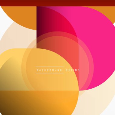 Yaratıcı geometrik duvar kağıdı. Asgari çember üçgen ve kare çizgi soyut arkaplan. Duvar kağıdı afişi veya iniş sayfası için vektör illüstrasyonu