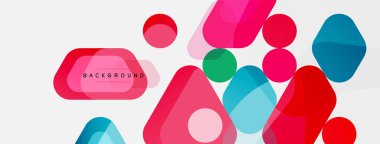 Soyut yuvarlak geometrik şekiller ve daireler. Duvar kağıdı, afiş, arkaplan veya iniş için moda tekno iş şablonu