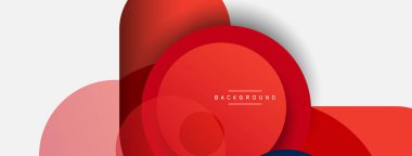 Yaratıcı geometrik duvar kağıdı. Asgari soyut arkaplan. Duvar kağıdı arkaplanı veya iniş sayfası için daire bileşimi vektör çizimi