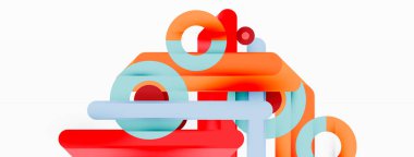 Yaratıcı geometrik duvar kağıdı. Asgari çizgiler ve daireler. Duvar kağıdı, afiş, arkaplan veya iniş için moda tekno iş şablonu