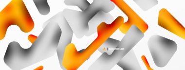 Renkli parlak soyut şekiller kompozisyonu. Duvar kağıdı, afiş, arkaplan, kart, kitap illüstrasyonu, iniş sayfası için dijital ağ geleceksel şablonu