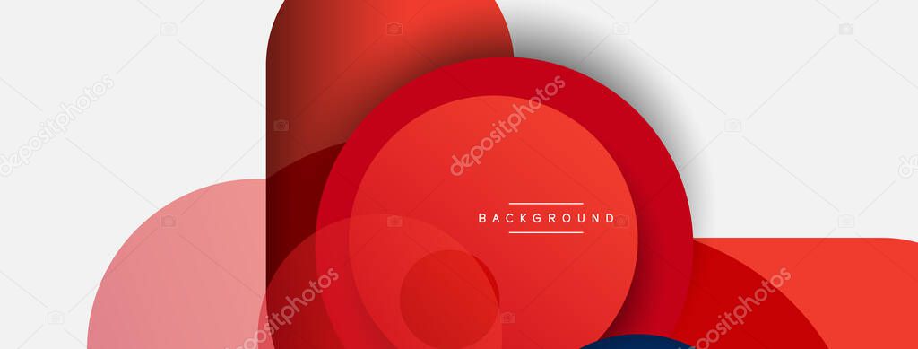 Creative geometric wallpaper. Minimal abstract background. Circles composition vector illustration for wallpaper banner background or landing page